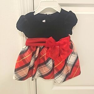 Black and red striped christmas dress